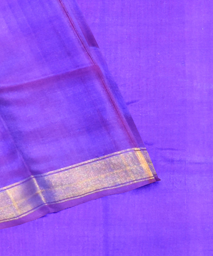 Violet blue silk handloom patola saree