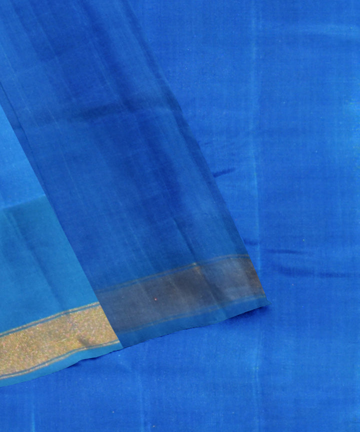 Turquoise blue silk handloom patola saree