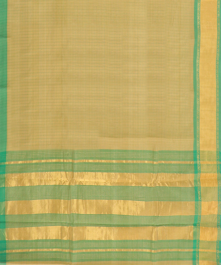 Mustard green handwoven madhavaram cotton saree