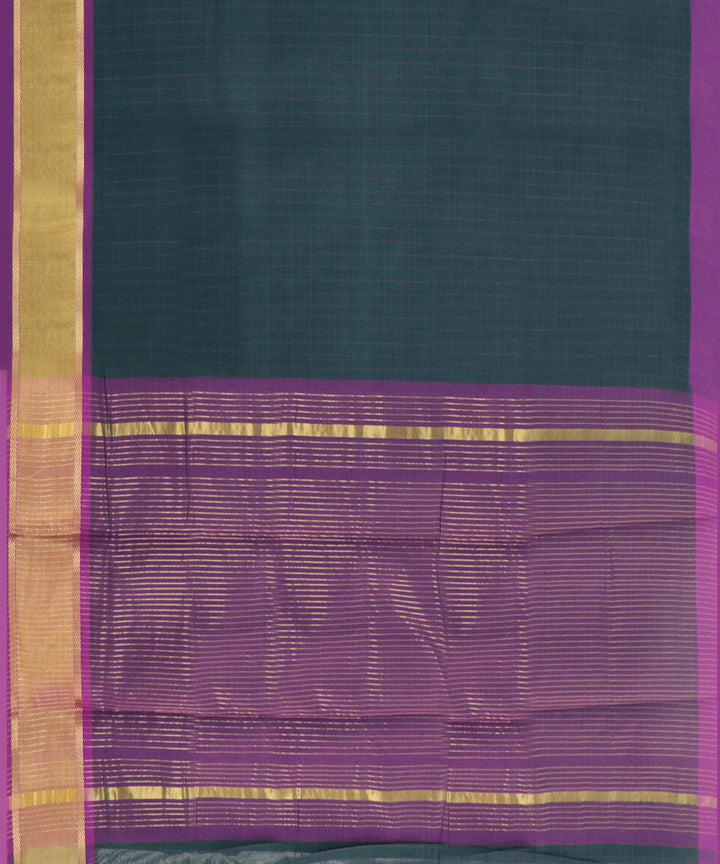 Black purple handwoven madhavaram cotton saree