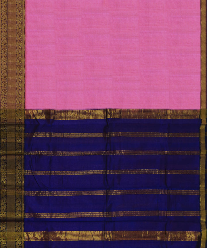 lavender blue Cotton Silk handwoven mangalagiri saree
