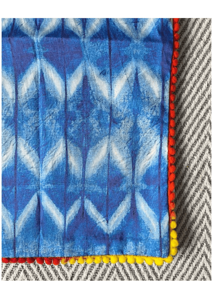 Tie Dye  Mirror Indigo Cotton Cushion Cover
