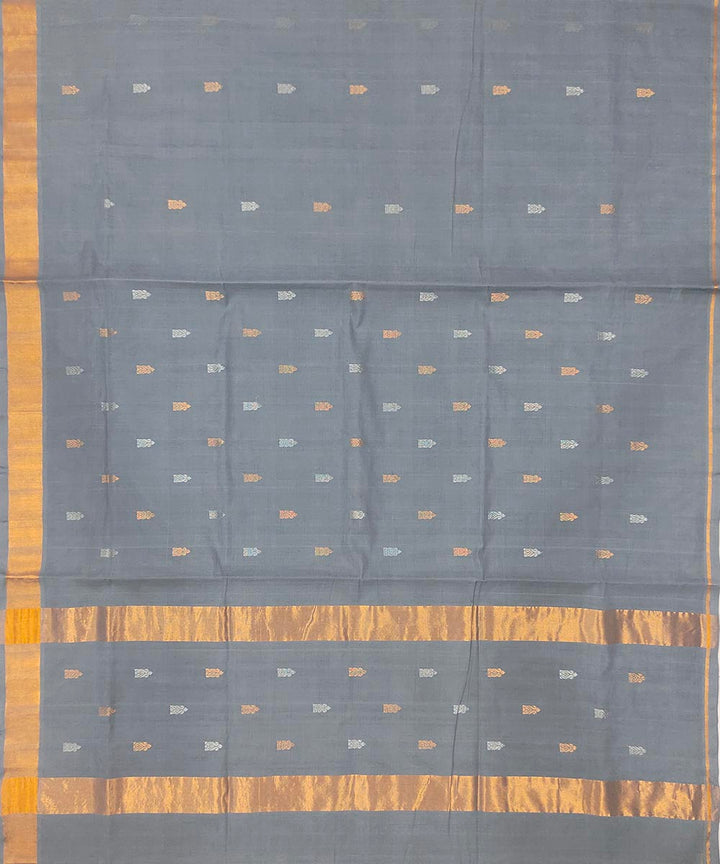 Grey handwoven venkatagiri cotton saree