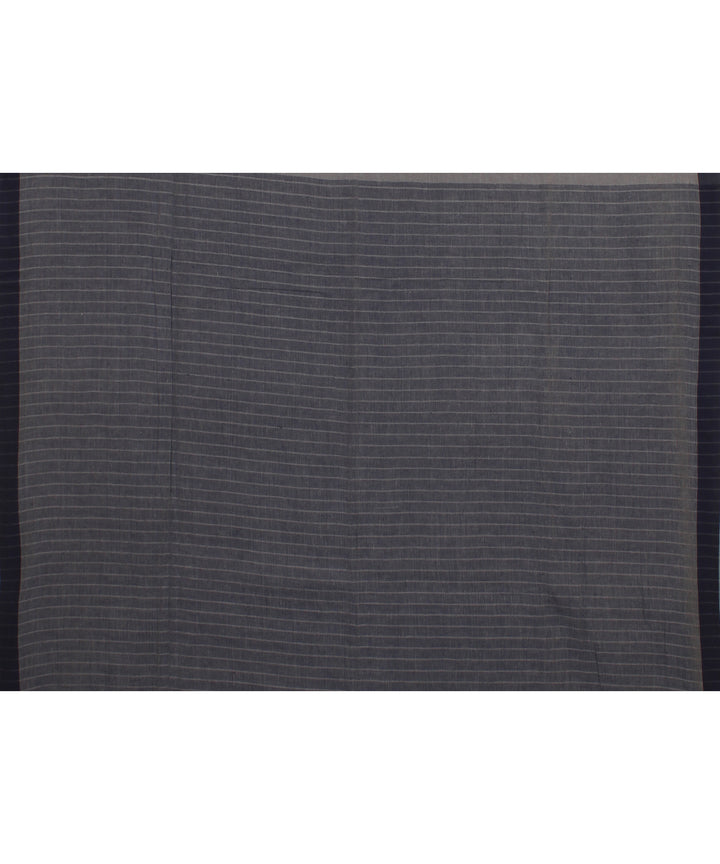 Grey navy grey handloom jamdani soft cotton saree