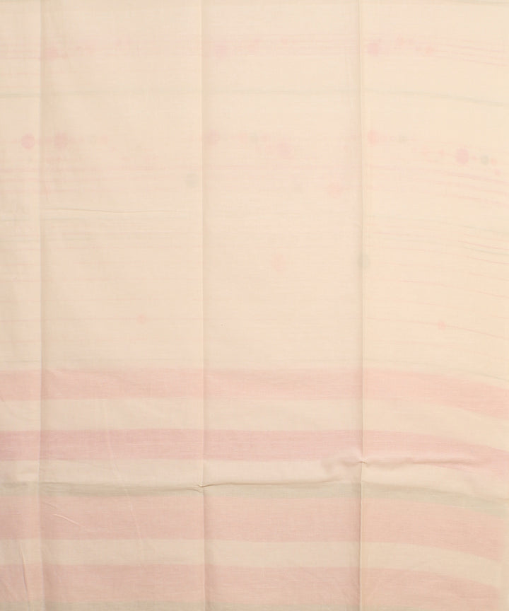 Off white multicolour handloom jamdani cotton saree