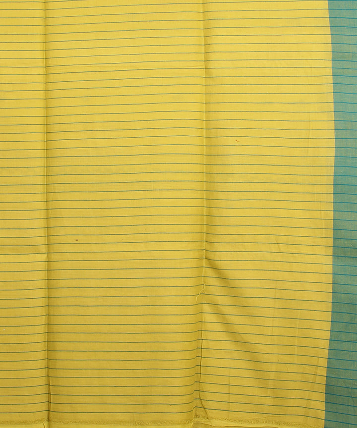 Mustard green handloom jamdani cotton saree