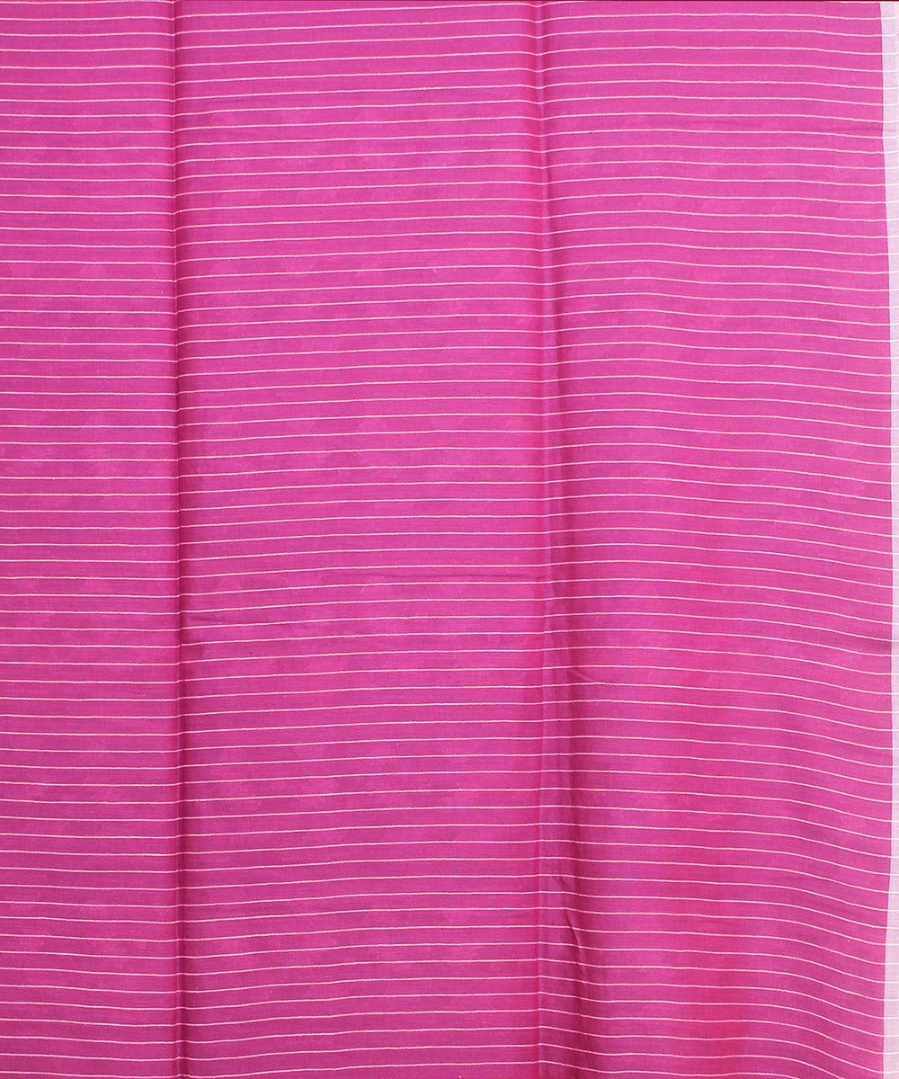 Magenta grey handloom jamdani cotton saree