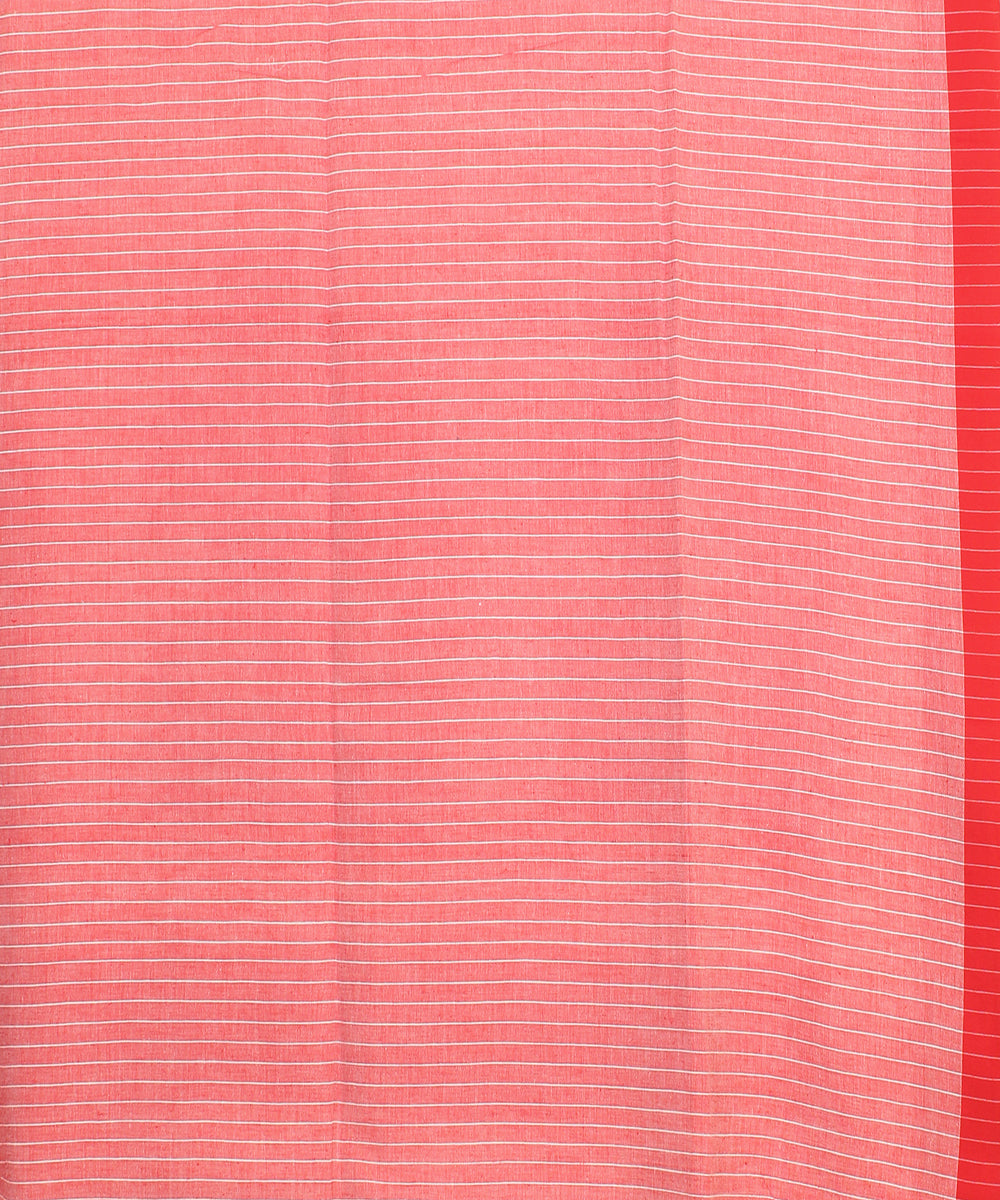 White red cotton jamdani handloom saree