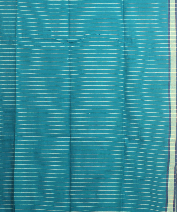 Rama green blue handloom jamdani cotton saree