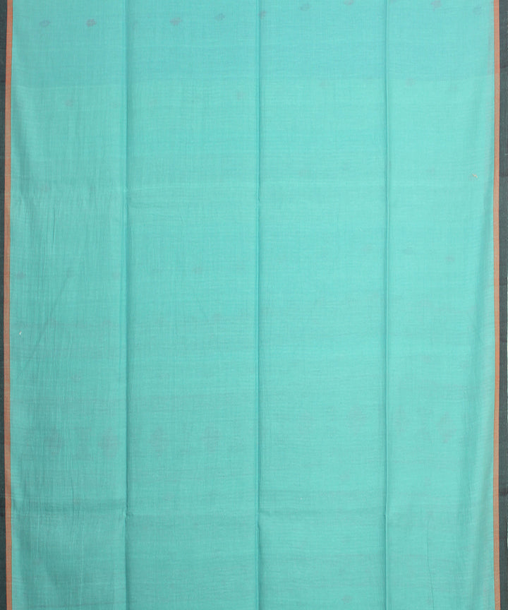 Sea green pink handloom jamdani cotton saree