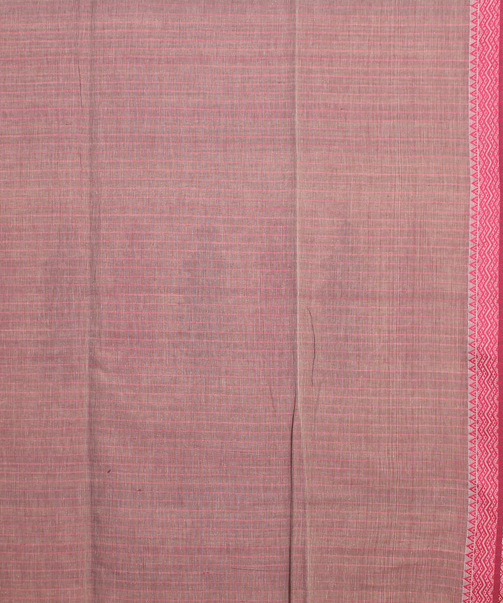 Beige pink handloom jamdani cotton saree