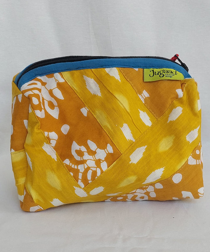 Yellow handcrafted toilet pouch