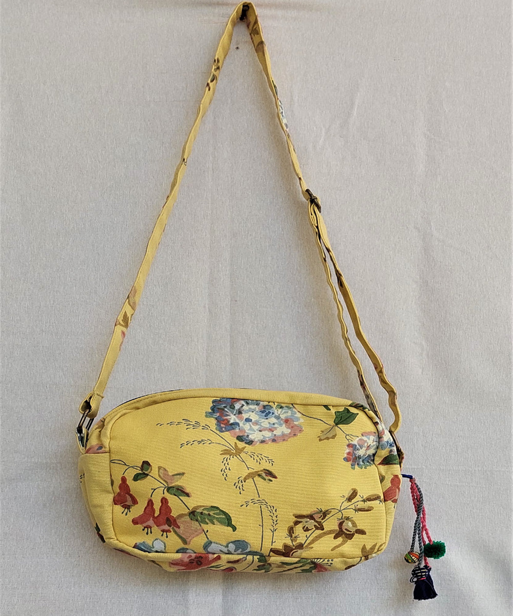 Yellow handcrafted sunshine cross body bag