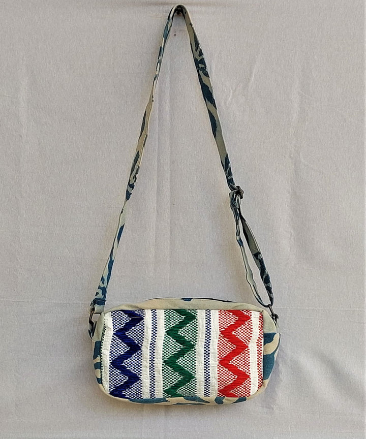 Red blue handcrafted sunshine cross body bag