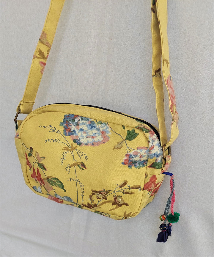 Yellow handcrafted sunshine cross body bag