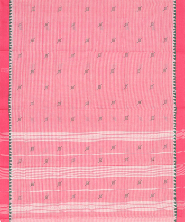 Pink butta handwoven cotton rajahmundry saree