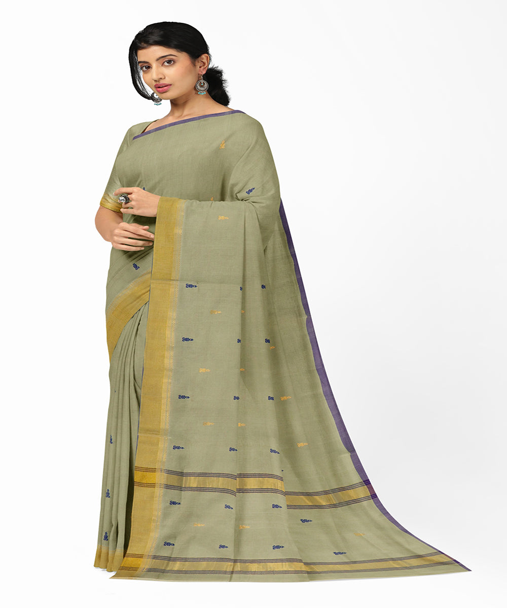 Light green butta handloom rajahmundry cotton saree