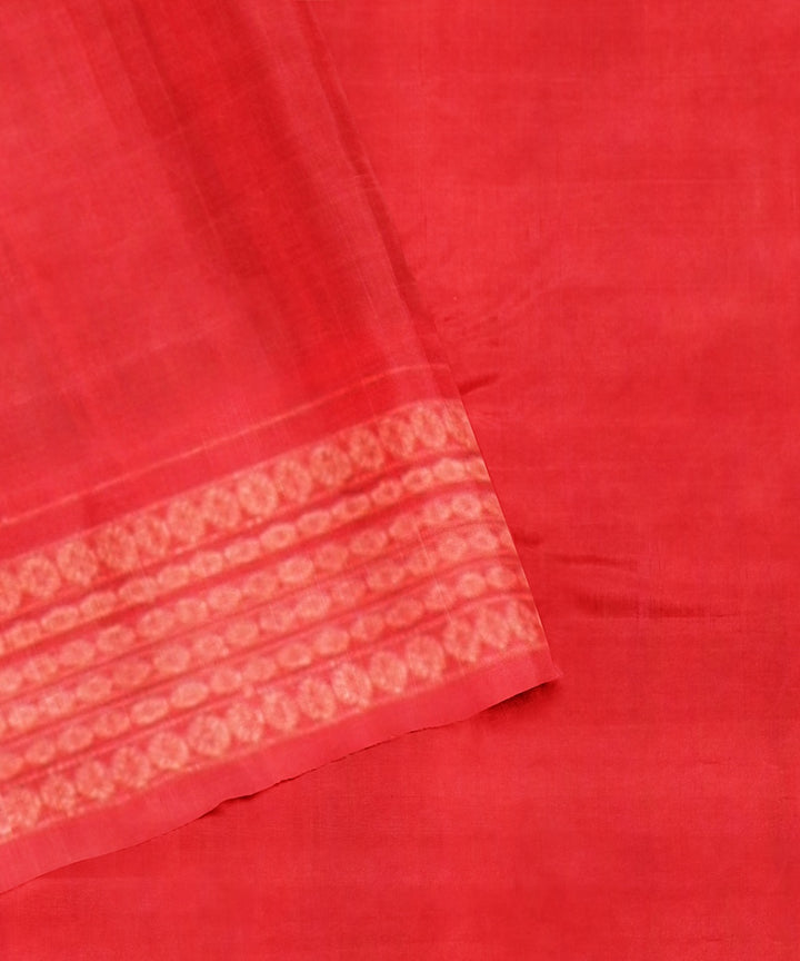 Maroon red handloom sambalpuri cotton saree