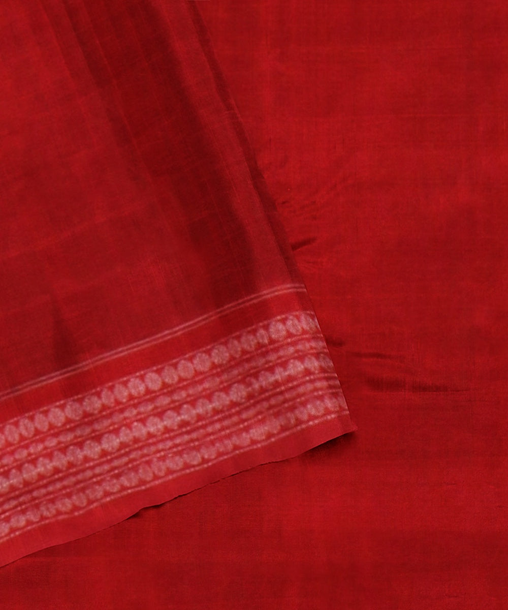 Navy blue red cotton handloom sambalpuri saree