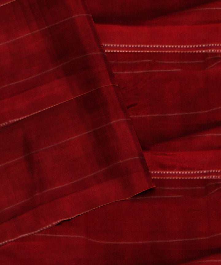 Multicolor red cotton handloom sambalpuri saree