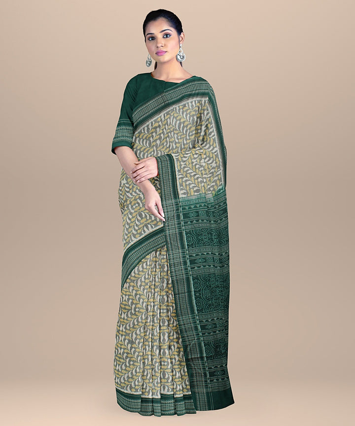 Light green cotton handloom sambalpuri saree