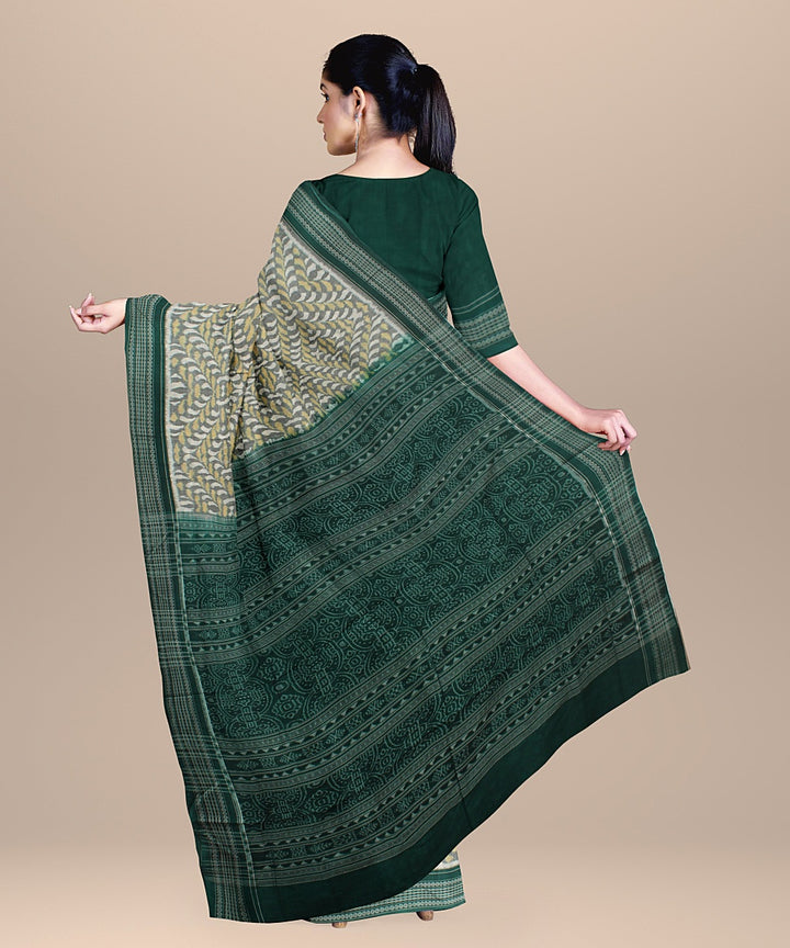 Light green cotton handloom sambalpuri saree