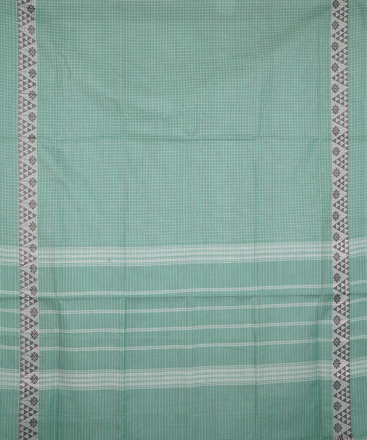 Pine light green cotton venkatagiri handwoven saree