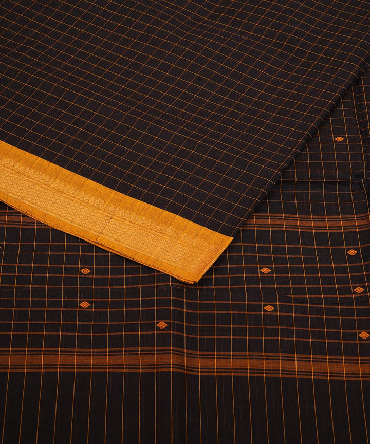 Black golden zari cotton venkatagiri handloom saree