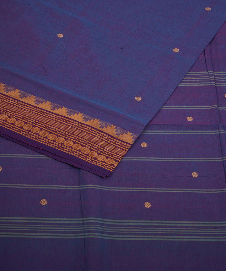 Grape violet cotton venkatagiri handwoven saree