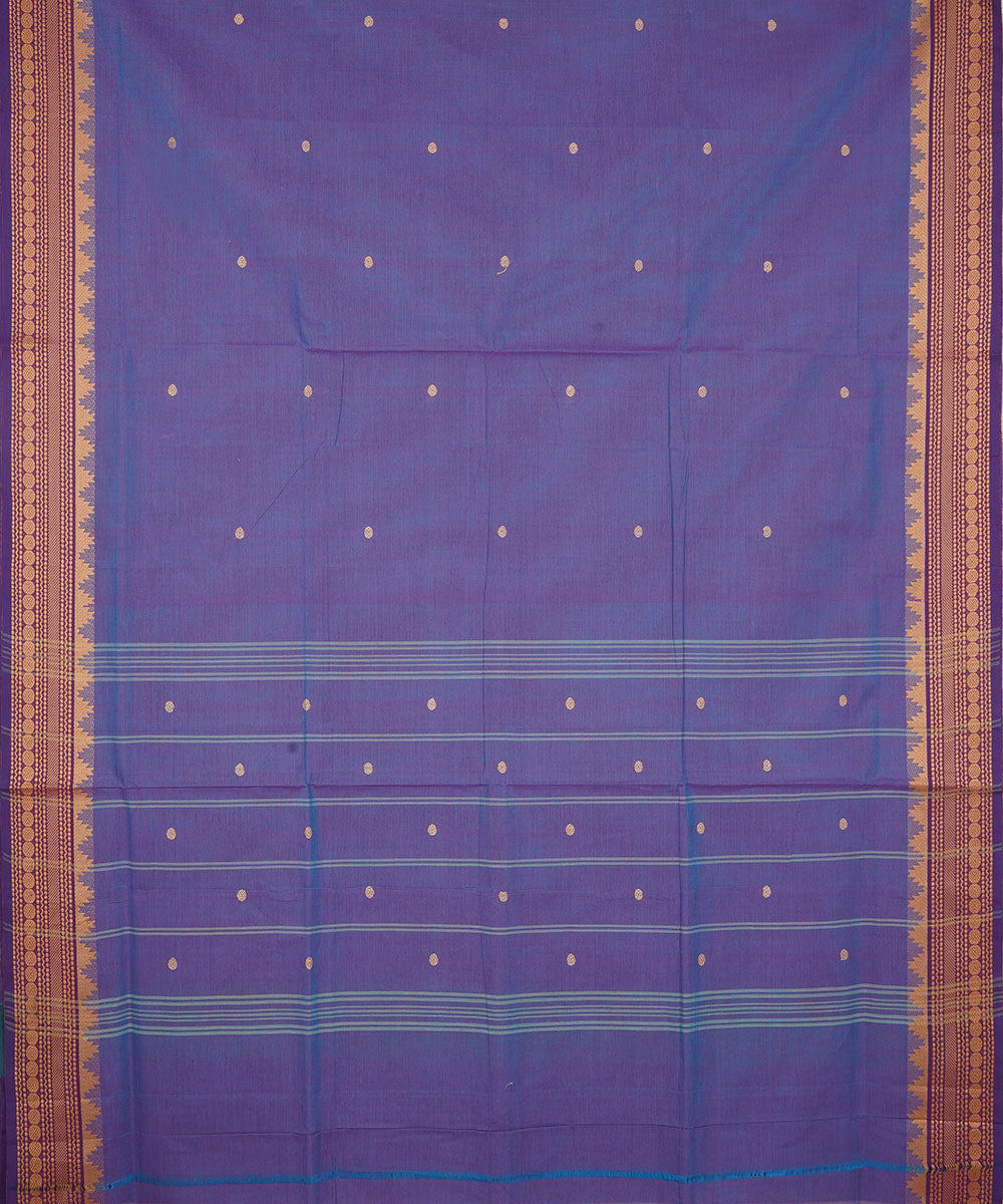 Grape violet cotton venkatagiri handwoven saree