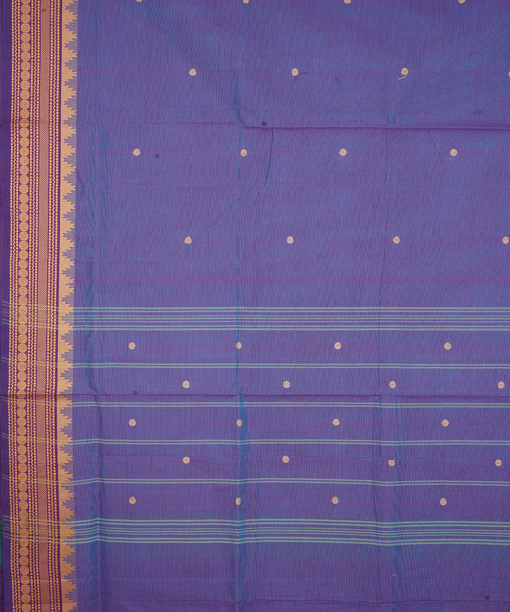 Grape violet cotton venkatagiri handwoven saree