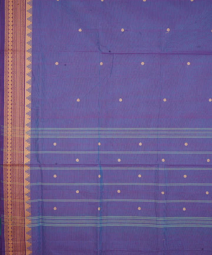 Grape violet cotton venkatagiri handwoven saree