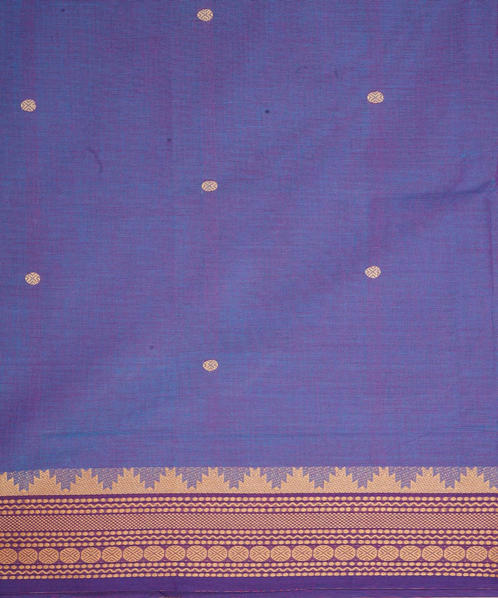 Grape violet cotton venkatagiri handwoven saree