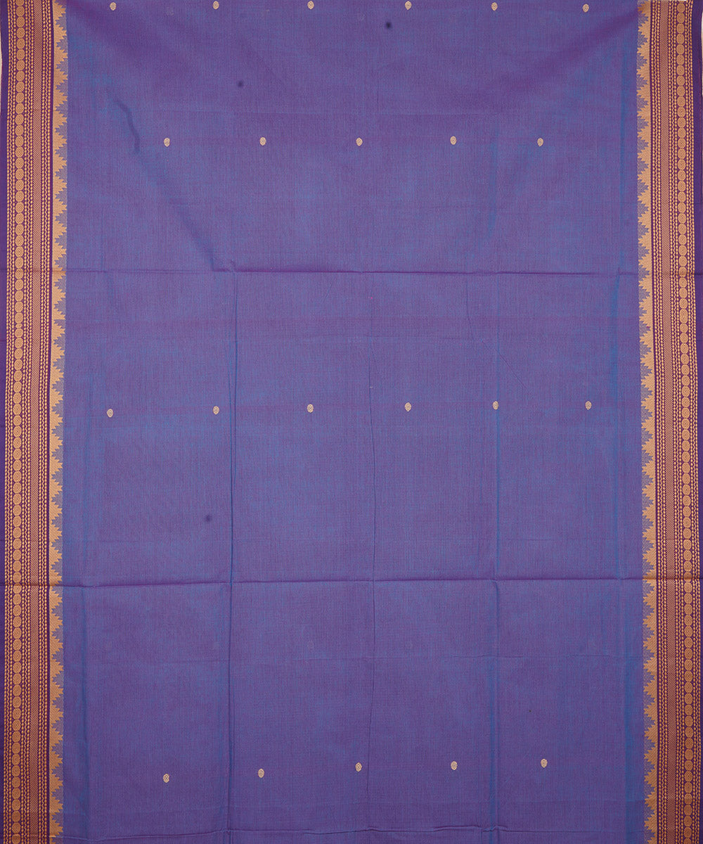 Grape violet cotton venkatagiri handwoven saree