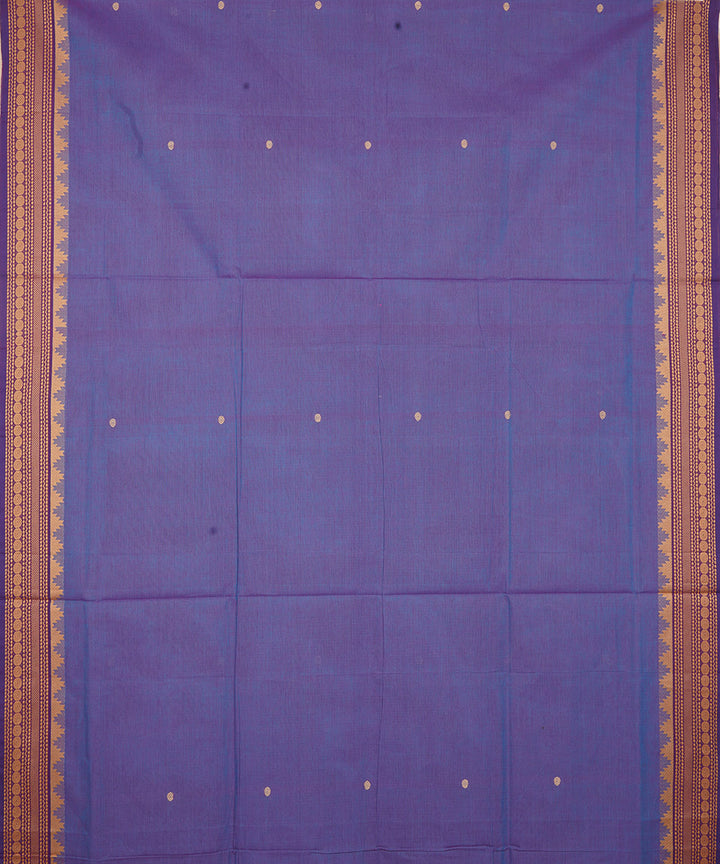 Grape violet cotton venkatagiri handwoven saree