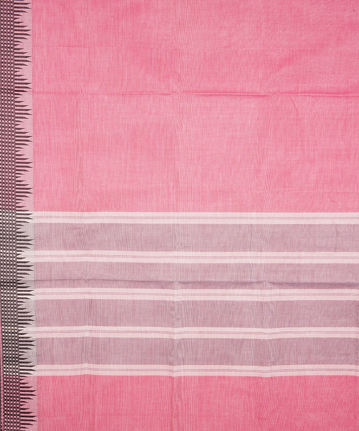 Pink striped pallu cotton venkatagiri handloom saree