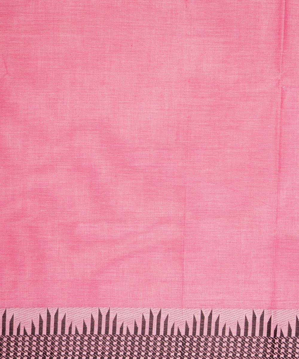 Pink striped pallu cotton venkatagiri handloom saree