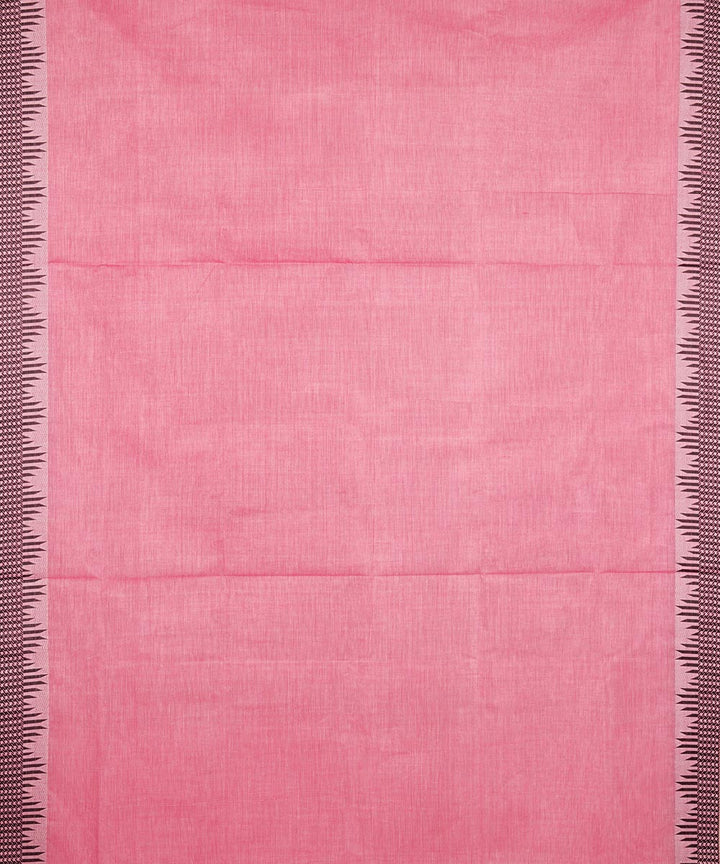 Pink striped pallu cotton venkatagiri handloom saree