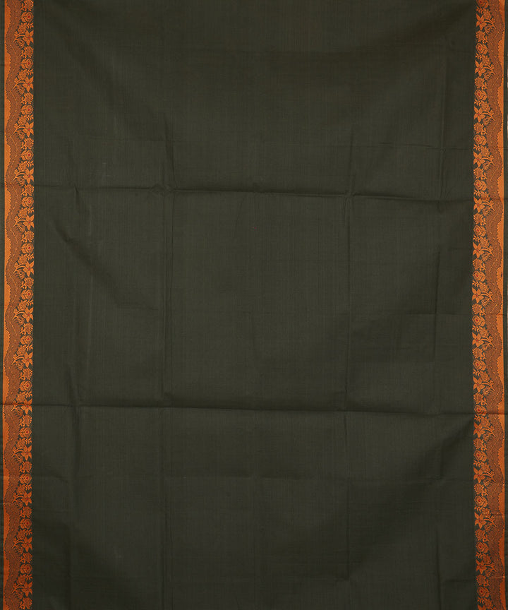 Dark green cotton venkatagiri handloom saree