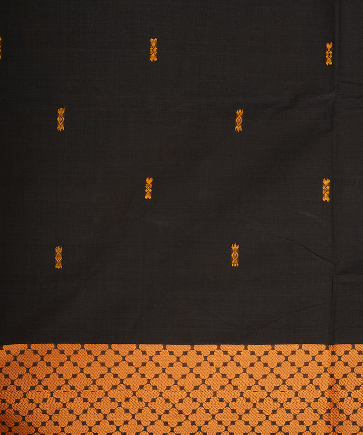 Black mustard border cotton venkatagiri handloom saree