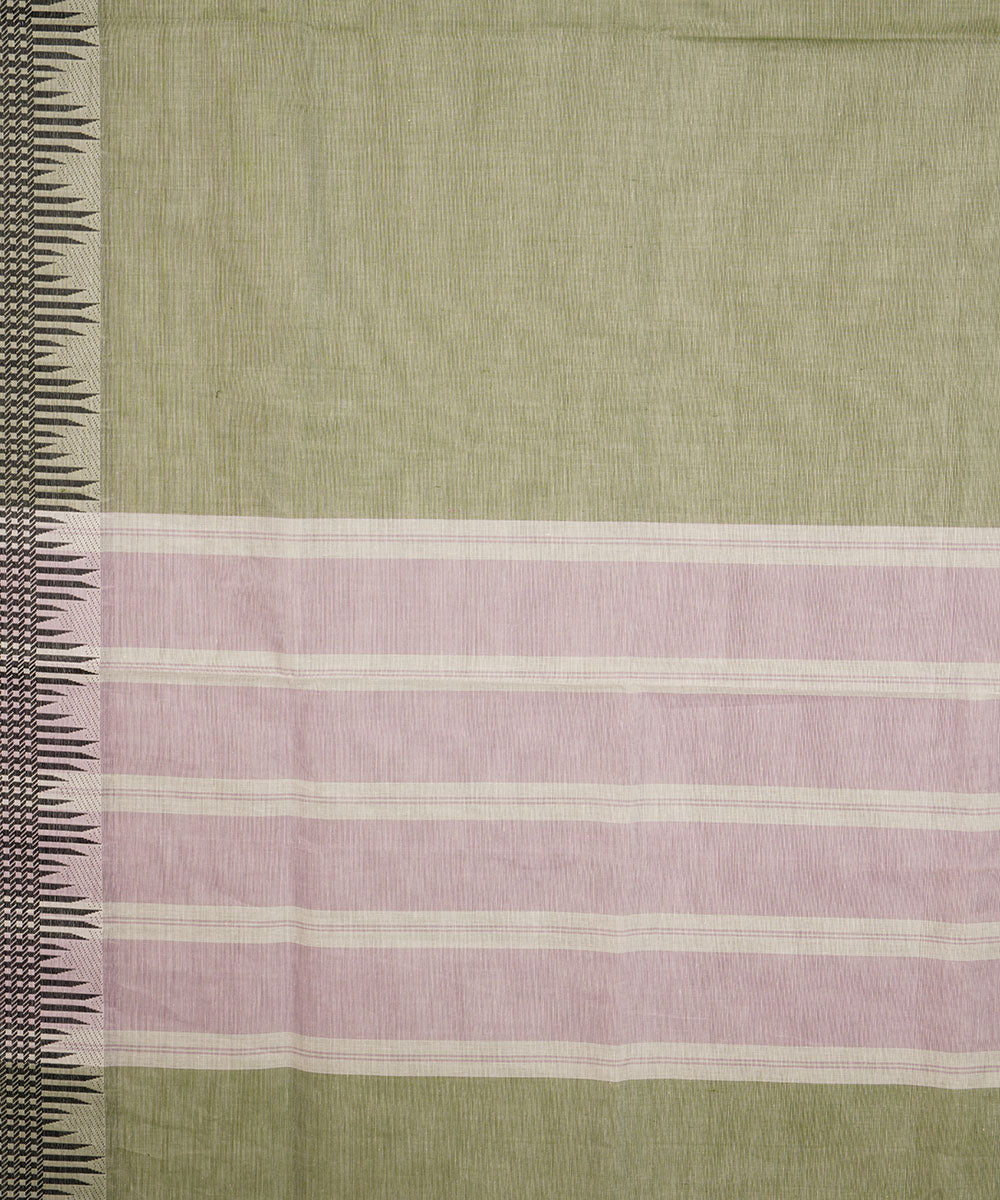 Light green grey pallu cotton venkatagiri handloom saree