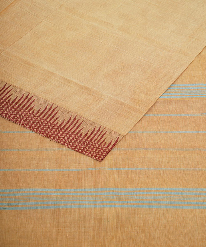 Cream striped pallu cotton venkatagiri handloom saree