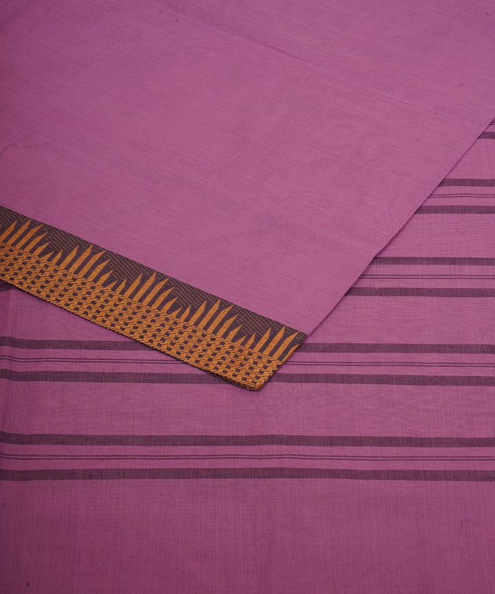 Helio violet cotton venkatagiri handwoven saree