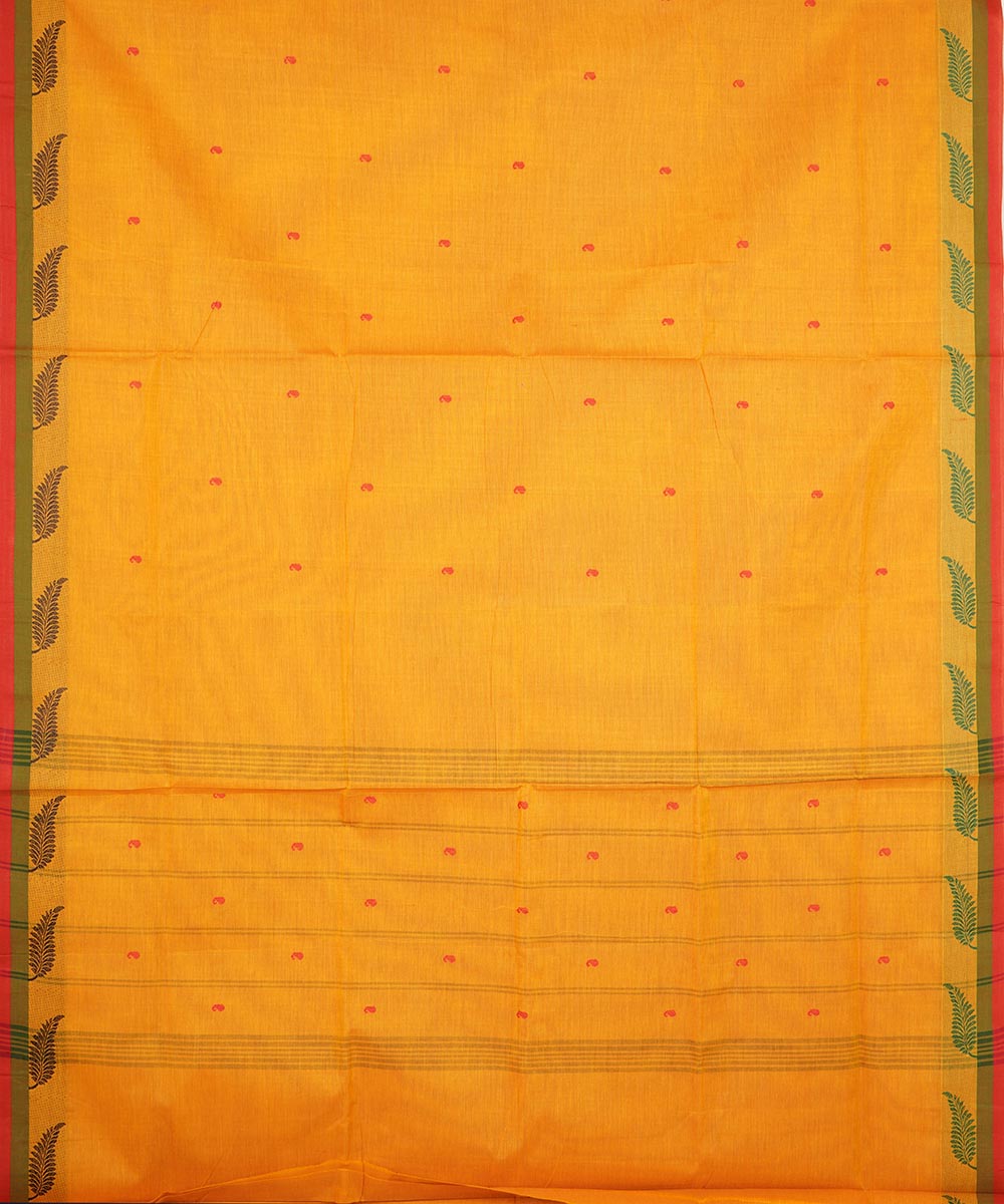 Yellow striped pallu cotton venkatagiri handloom saree