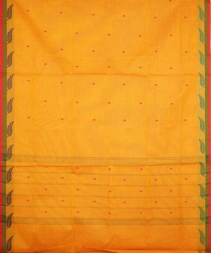 Yellow striped pallu cotton venkatagiri handloom saree