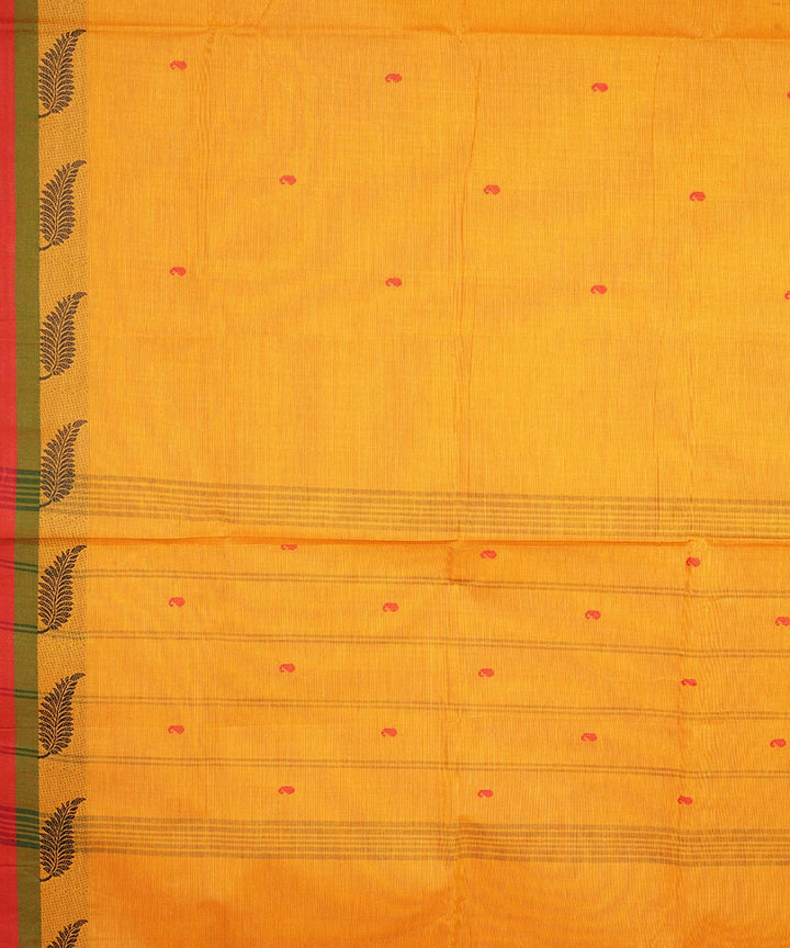 Yellow striped pallu cotton venkatagiri handloom saree