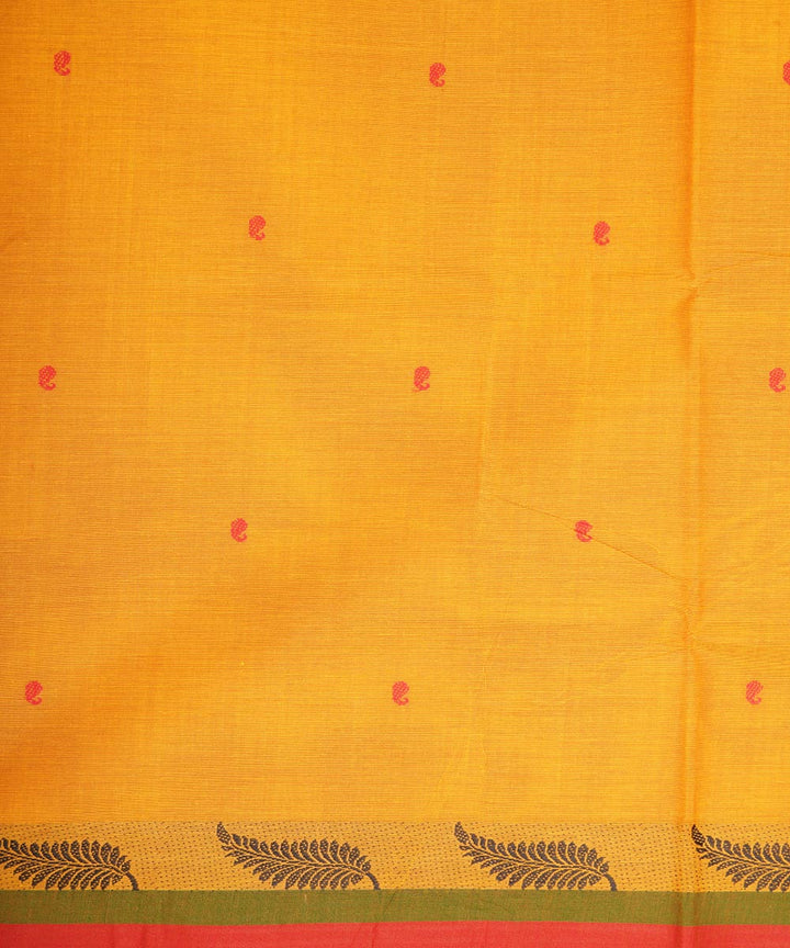Yellow striped pallu cotton venkatagiri handloom saree