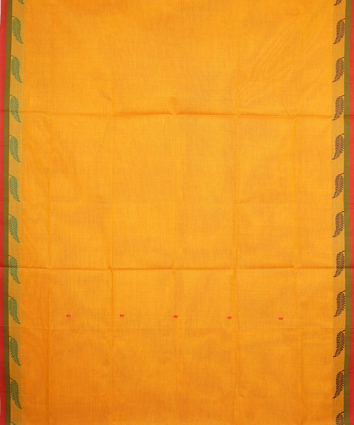 Yellow striped pallu cotton venkatagiri handloom saree