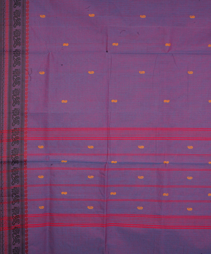 Navy blue blue cotton venkatagiri handloom saree