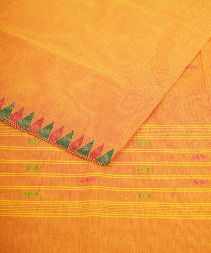Orange cotton venkatagiri handloom saree